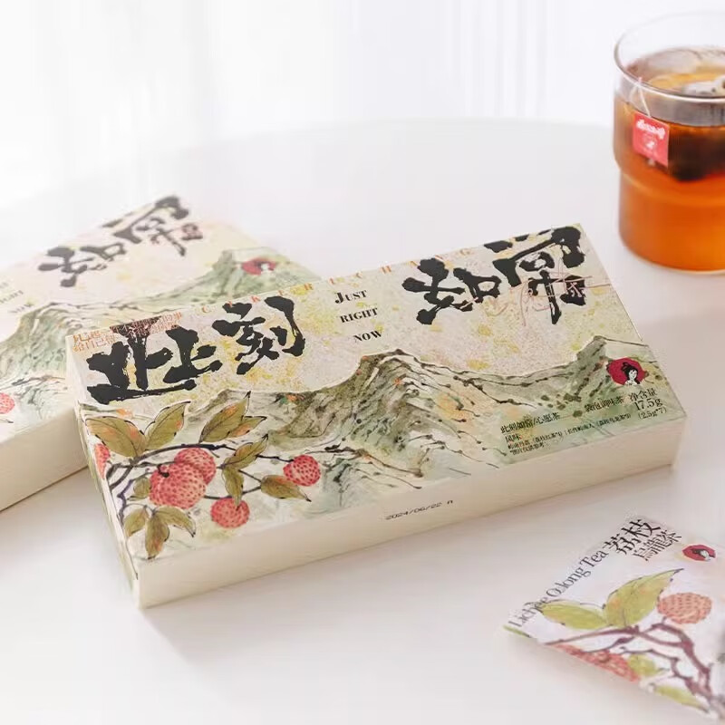 茶顏悅色荔枝味冷泡茶包烏龍紅茶伴手禮 1盒此刻如常心愿茶