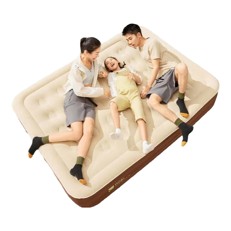 牧高笛（MOBIGARDEN）云漾充气床自动加厚PH26打地铺家用二三人户外露营床便携空气床垫 和风沙-双人/35cm（内置泵+气枕2）