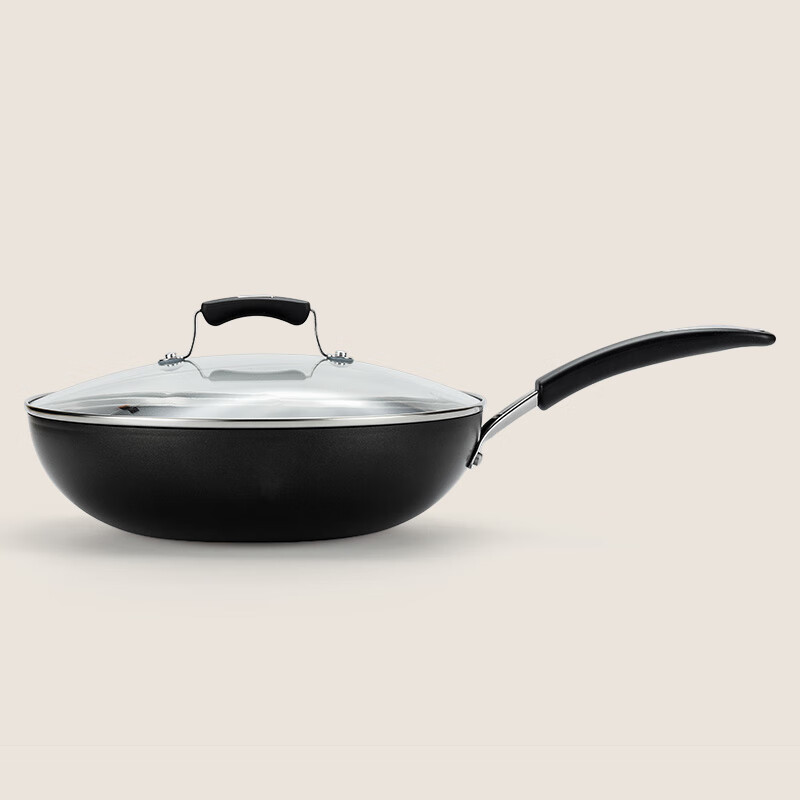 美亚（MEYER） 炒锅不粘炒菜耐腐蚀易清洗 耐磨不粘 煎炒烹炸 家用无油烟平底 炒锅+盖（洗碗机可用） 30cm