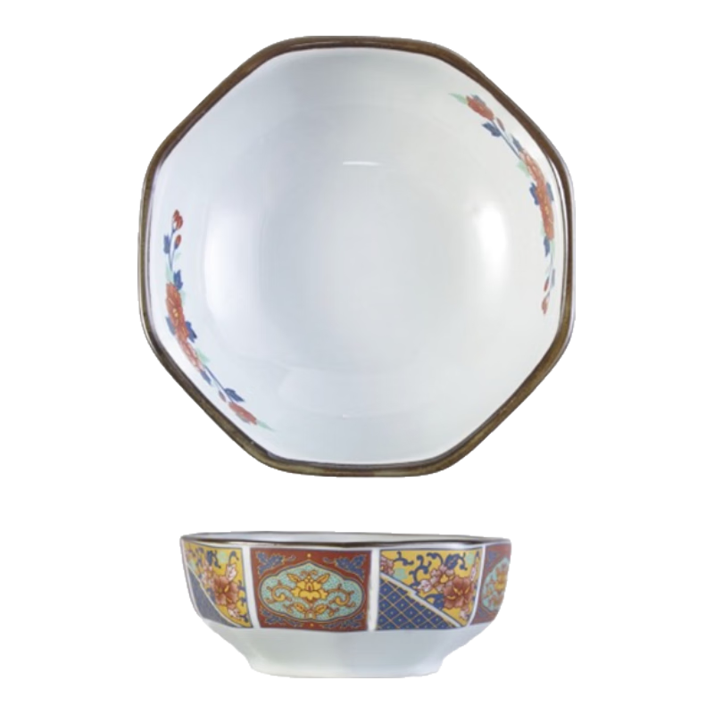 和風(fēng)四季日式餐具家用飯店伊萬(wàn)里八角碗調(diào)味碗火鍋味碟長(zhǎng)方盤(pán)壽司盤(pán)小吃盤(pán) （伊萬(wàn)里4.5英寸八角碗（單個(gè)）