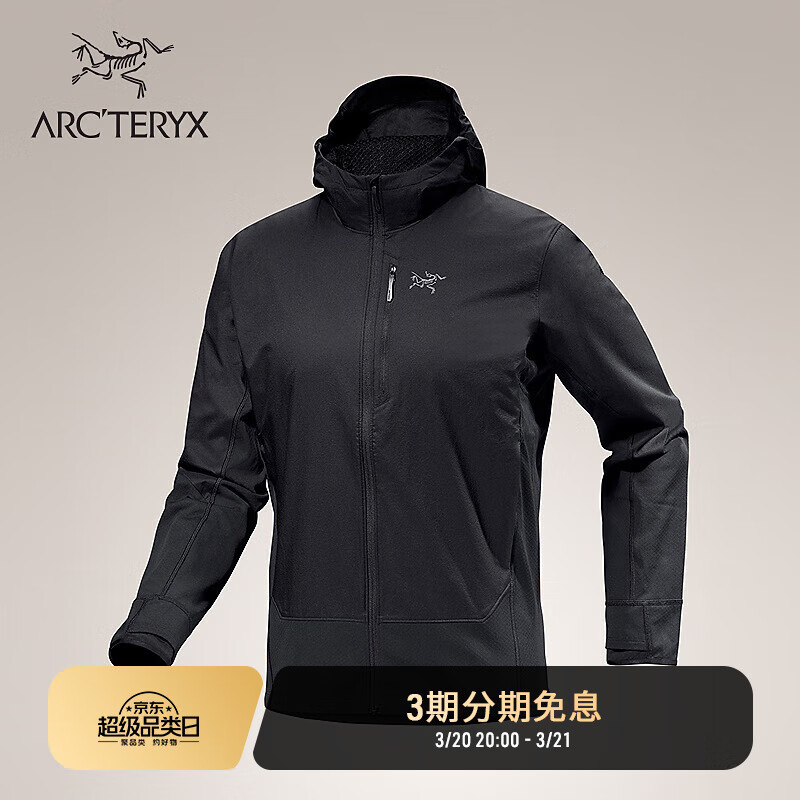 ARC’TERYX始祖鳥 KONSEAL HYBRID HOODY 保暖 男子 抓絨衫 BLACK/黑色 S