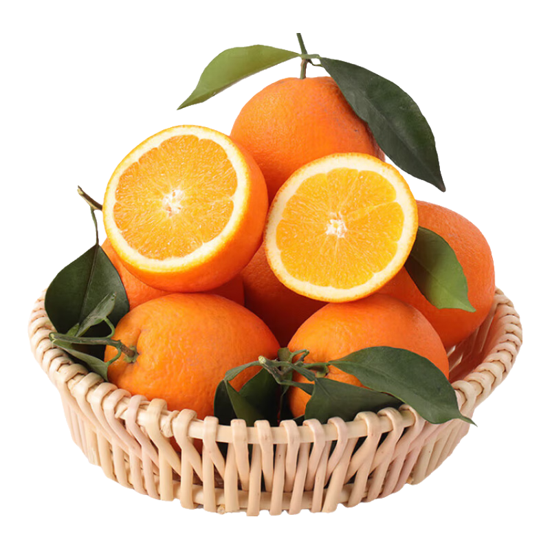 蟠橙园 江西赣南脐橙当季新鲜橙子水果现摘皮薄多汁手剥无核礼盒团购 【60%人选】净重9.2斤单果200g+