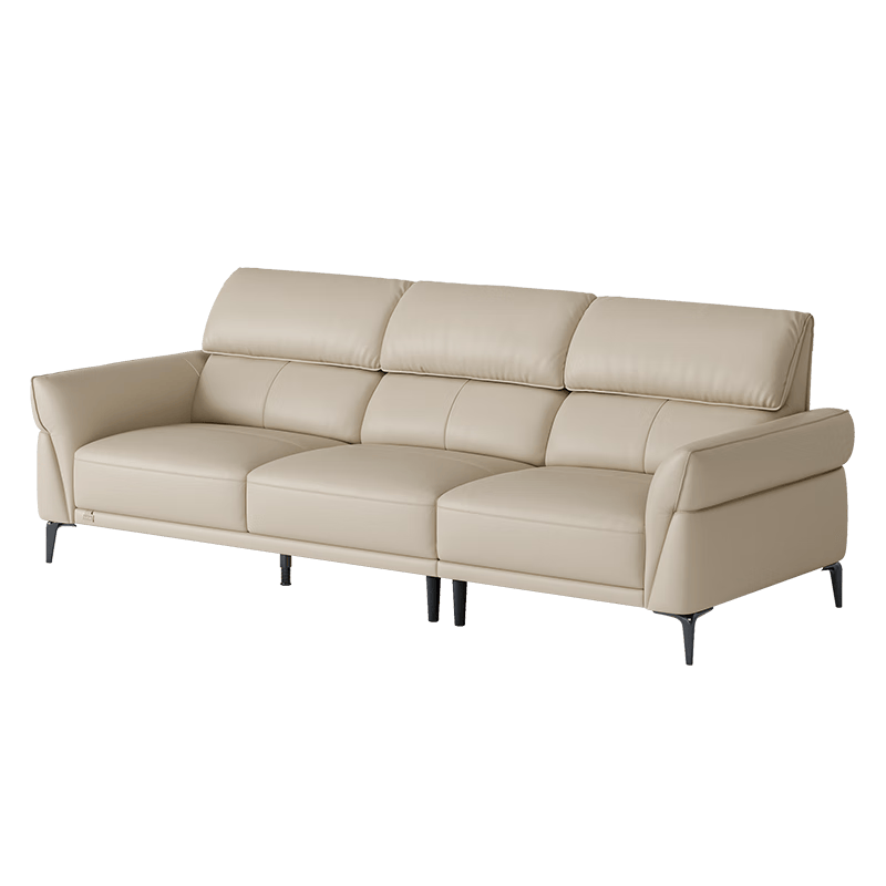 全友家居 现代简约真皮艺沙发客厅家用头层牛皮沙发大户型直排式沙发