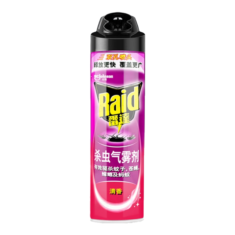 雷達(dá)（Raid）殺蟲(chóng)劑600ml  噴霧殺蟲(chóng)氣霧劑防蚊飛蟲(chóng)驅(qū)殺蒼蠅昆蟲(chóng)殺蟑 清香600ml*1瓶