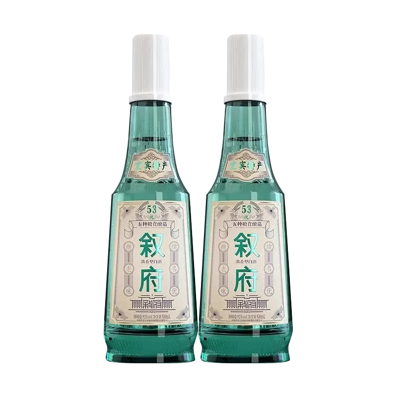 叙府白盖 浓香型 52度 纯粮白酒 送礼自喝接待 52度 500mL 2瓶 叙府白盖双瓶