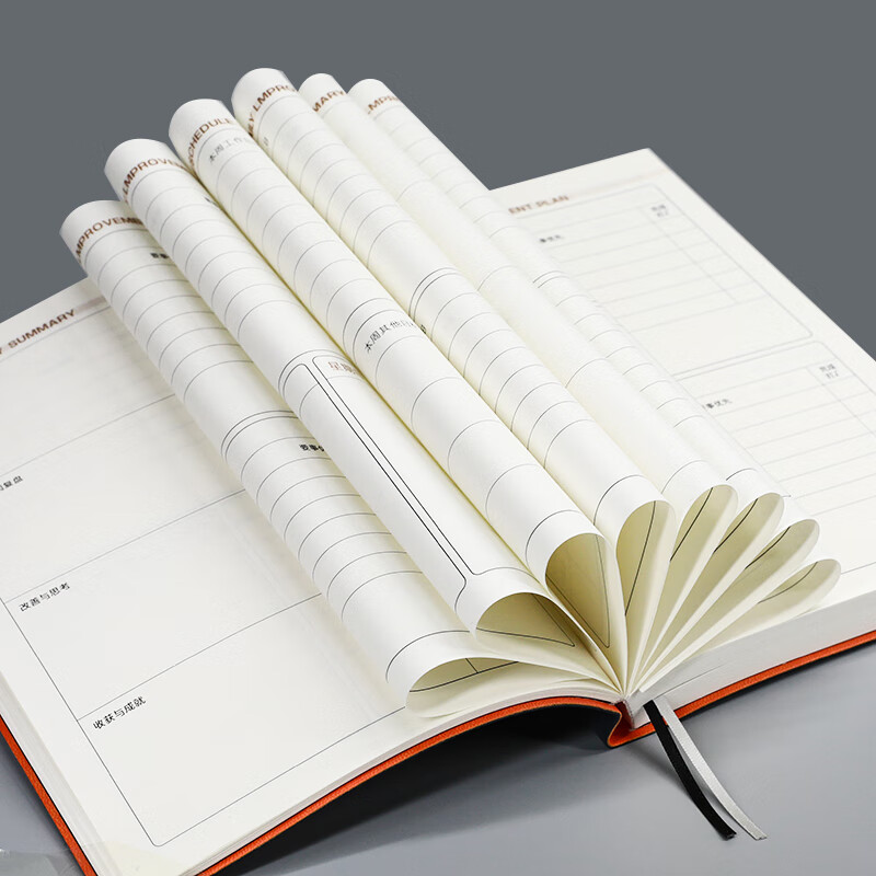记忆印象软面抄A5 目标计划本 工作复盘笔记本 时间管理记事本 效率日程本 商务记录本办公学习本logo定制 绯语 A5