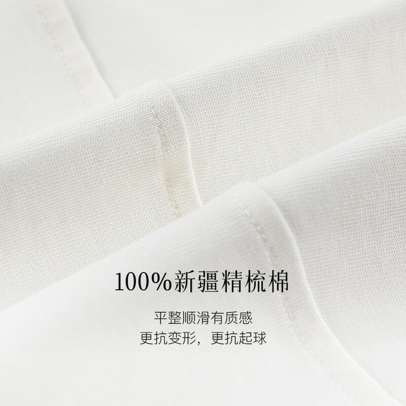 乙来(EASTERN LIGHT)2026夏季新款女装廓形V领短袖T恤衫上衣黑白色显瘦潮流宽松内搭 纯净白 L 乙来(EASTERN LIGHT)2026夏季新款女装廓形V领短袖T恤衫上衣黑白色显瘦潮流宽松内搭 纯净白 L