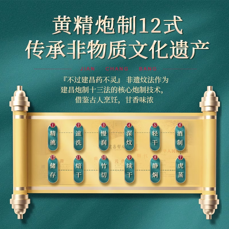 建昌帮【尝鲜】即食黄精非遗炆法炮制滋补干吃中药材果脯泡酒煲汤黄精茶 1袋装50g