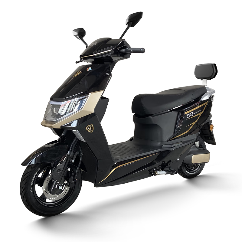 立马电动摩托车【CCTV大国品牌】极昂 77KM续航1500W电机96V20Ah铅酸电池爬坡王电动车 星空黑