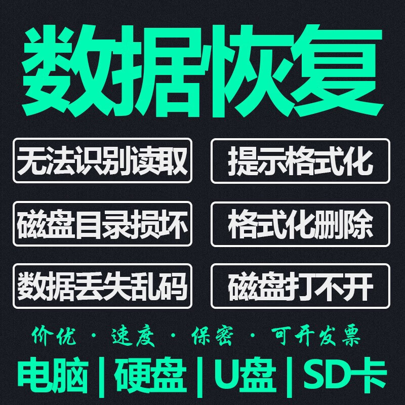 電腦移動硬盤數(shù)據(jù)恢復(fù)文件固態(tài)U盤維修SD卡照片遠(yuǎn)程損壞修復(fù)服務(wù)