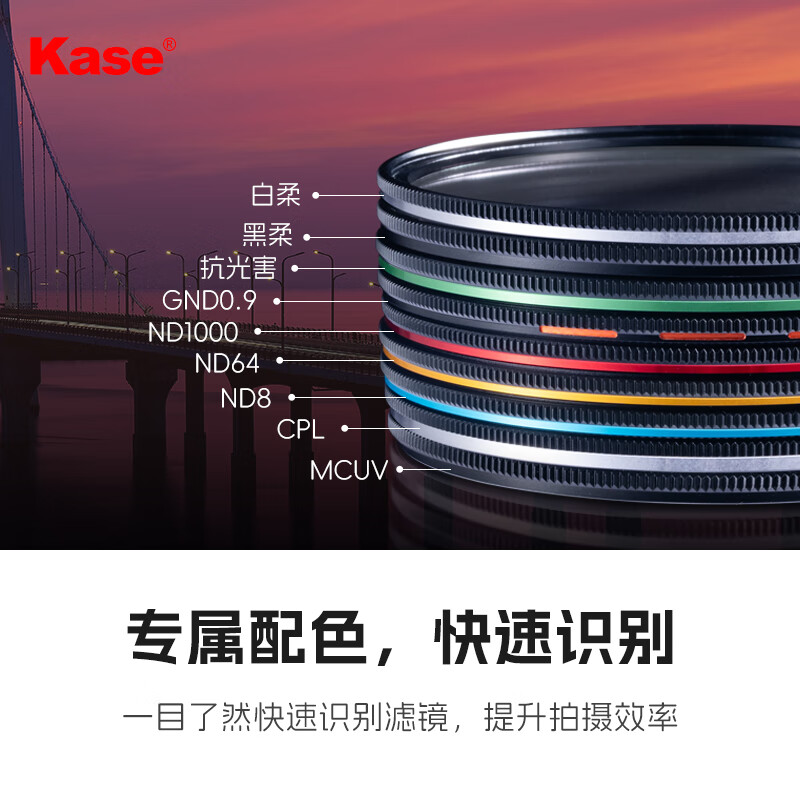 卡色金刚狼炫彩二代磁吸滤镜套装 uv镜 nd滤镜 cpl偏振镜 减光镜 GND0.9渐变镜 风光摄影相机滤镜套装 金刚狼炫彩II  MCUV（含内接环） 52mm