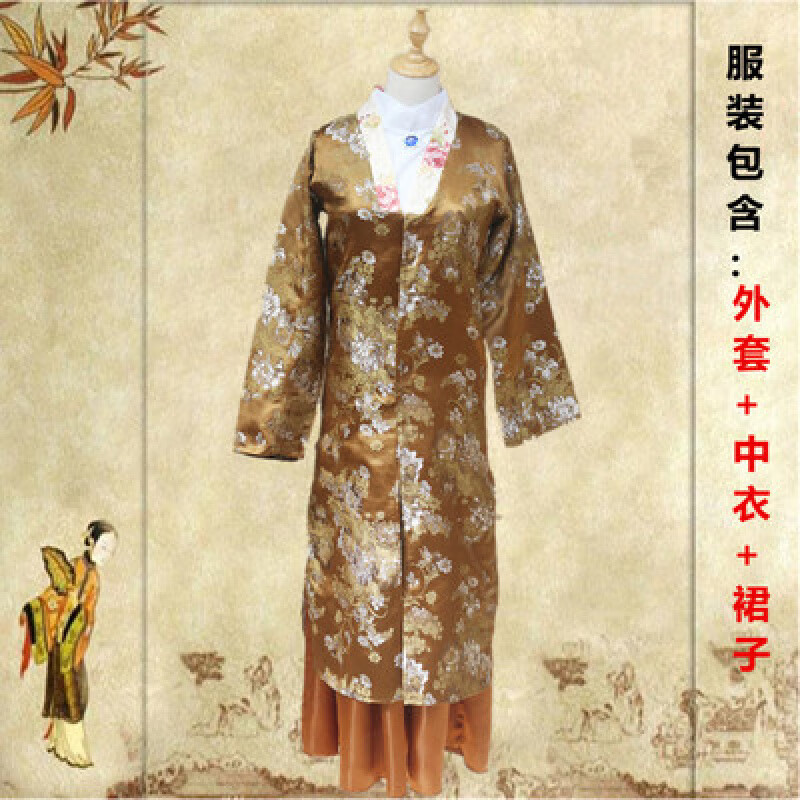 银昕红楼梦服装小戏骨林黛玉贾宝玉同款古装汉服儿童角色扮演课本剧服 贾母  165