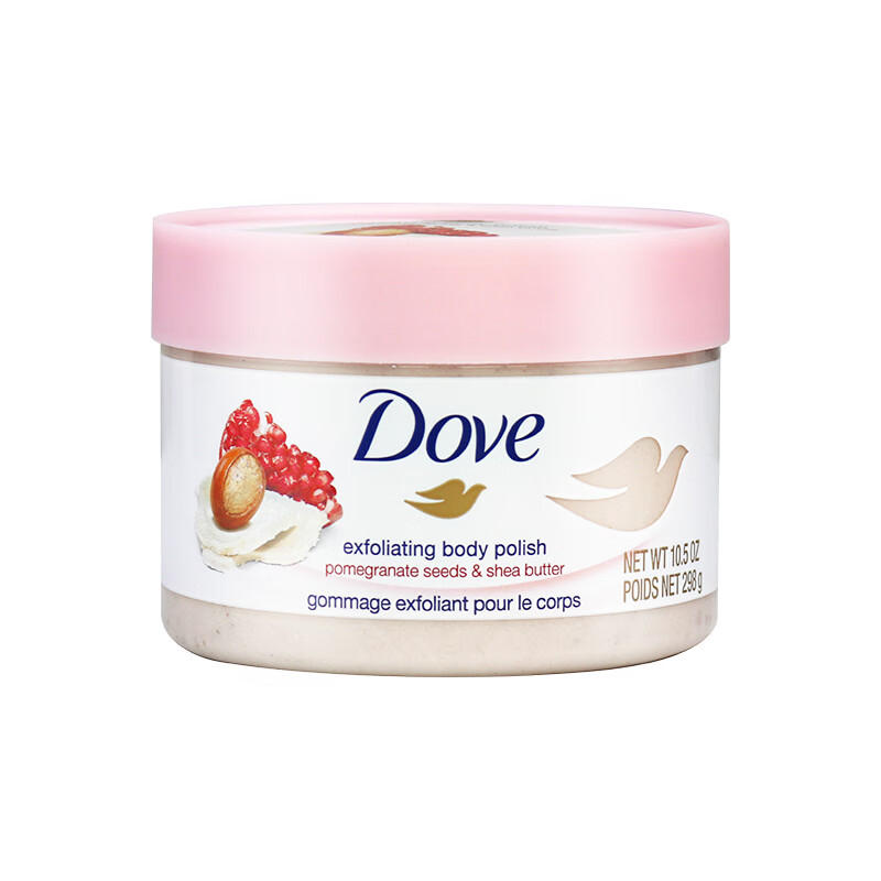 多芬（Dove）磨砂膏去鸡皮角质疙瘩全身美嫩白身体乳沐浴盐dove 298g 0袋 (大容量)*3