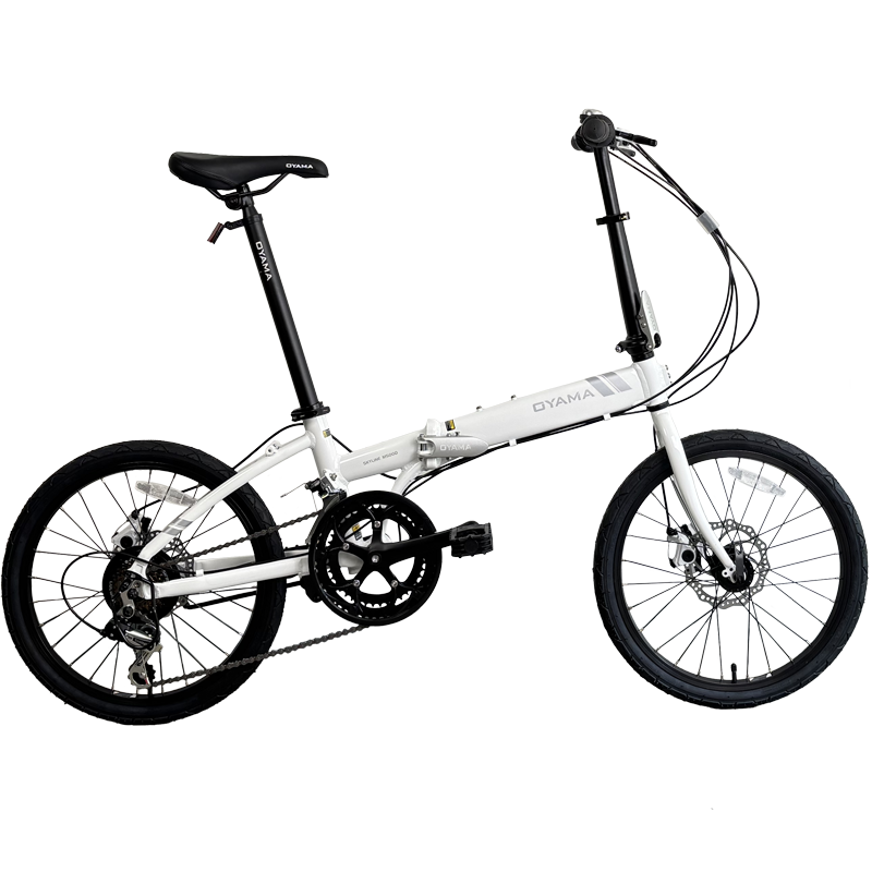 歐亞馬 OYAMA折疊自行車20寸14速鋁合金折疊車架男女款天際-500 全套禧瑪諾14速雙碟剎5年質(zhì)保白