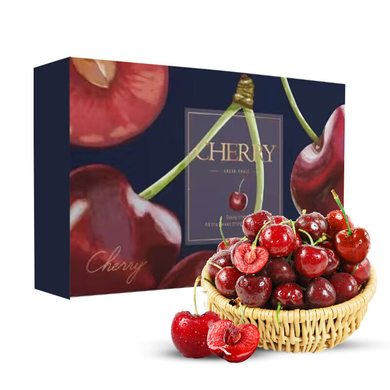 山东大樱桃SSS国产车厘子水果 新鲜水果时令生鲜孕妇水果樱桃礼盒 中果带箱5斤（净重4斤22-26mm 单果果径源头直发包邮