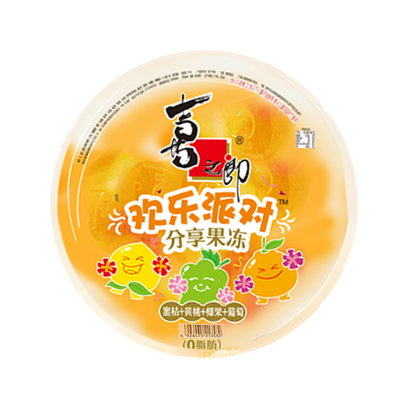 喜之郎超大巨无霸果肉果冻2kg配刀叉盘儿童休闲零食节日庆典欢乐派对