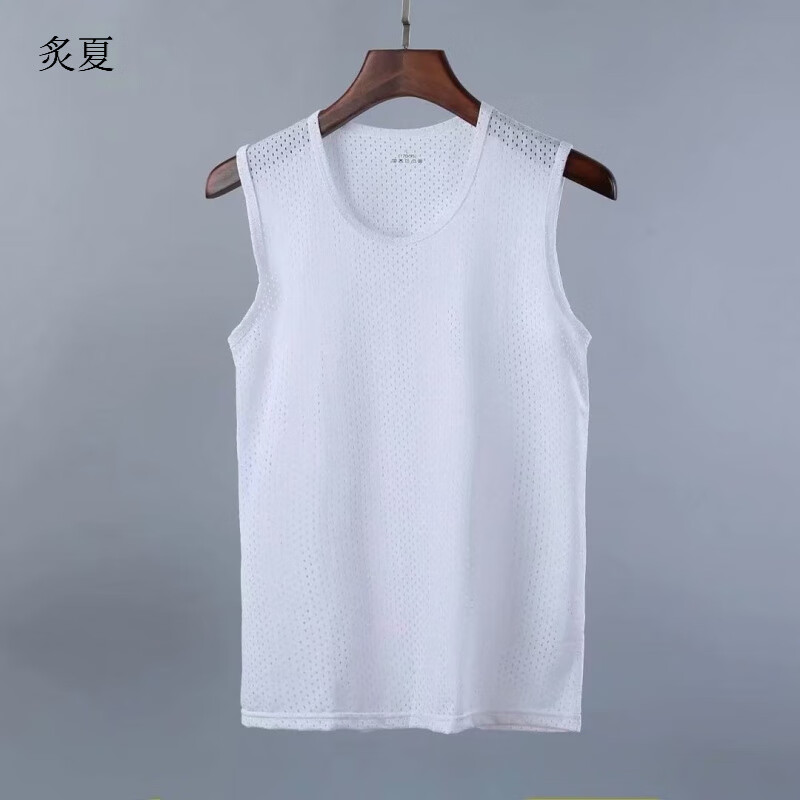 炙夏中年男士夏季纯棉老式跨栏吊带背心宽松中老年人内衣全棉汗衫青年