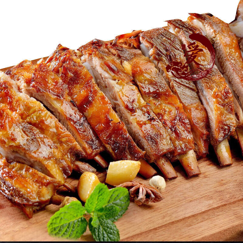 食怀内蒙古烤羊排即食手撕烤羊肉草原特产新鲜熟食即食真空包装肋排 500克 烤羊排边角小块【无蘸料】