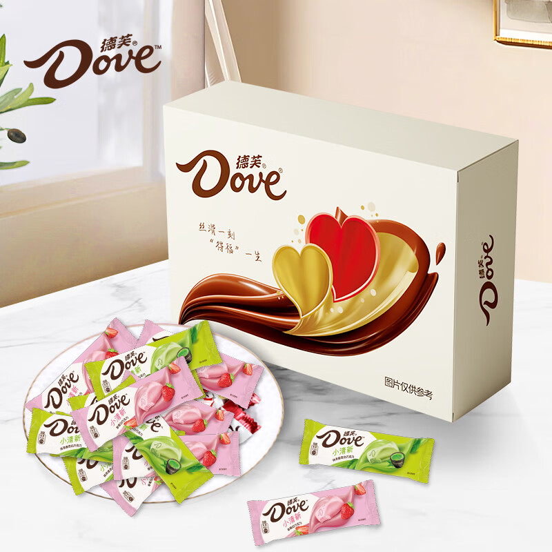 德芙 Dove 丝滑牛奶巧克力 混合口味盒装 13g*12条