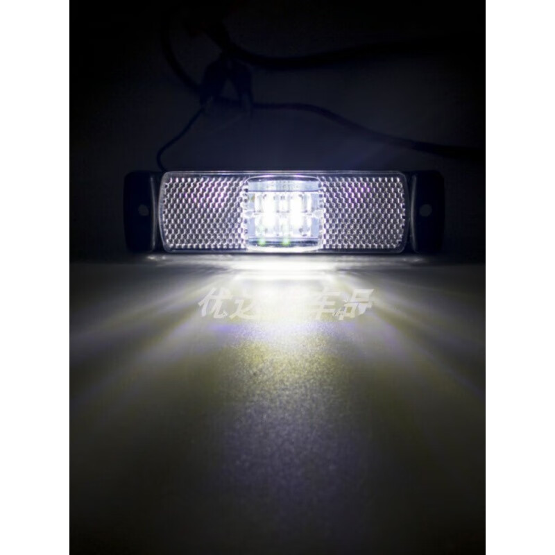 4LED卡車邊燈掛車貨車側(cè)邊燈12v/24V示寬燈大巴指示燈轉(zhuǎn)向燈信號 白光 2只