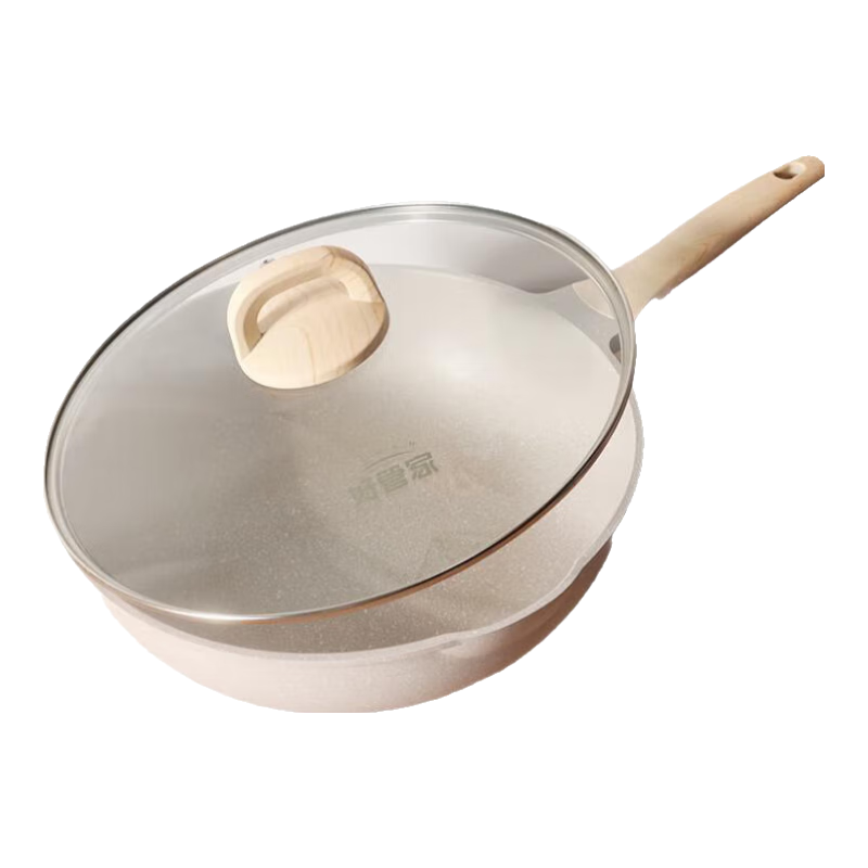 好管家平底锅不粘锅煎锅 加深炒锅 煎蛋早餐神器锅可电磁炉带盖 轻者不粘锅 30cm