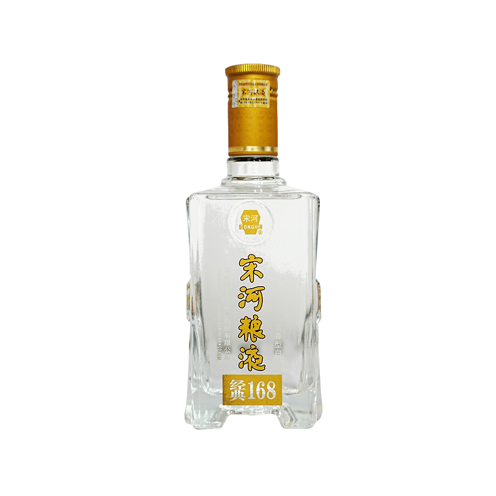 宋河粮液 经典168铁盒 50度500ml*6瓶整箱装浓香型白酒纯粮食酒口粮酒 50度 500mL 6瓶 整箱装经典168