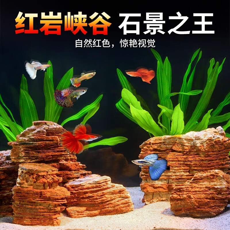 勝畫(huà)魚(yú)缸造景石青龍石千層石溪流石烏龜曬臺(tái)火山石魚(yú)缸專用底部砂石 千層石 10斤（15-25cm）