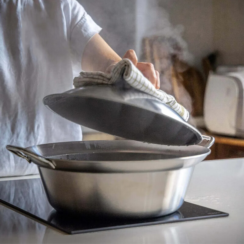 吉川(YOSHIKAWA)日本原裝進(jìn)口不銹鋼煮面煲湯鍋火鍋壽喜鍋 打邊爐涮鍋 湯鍋火鍋壽喜鍋 28cm