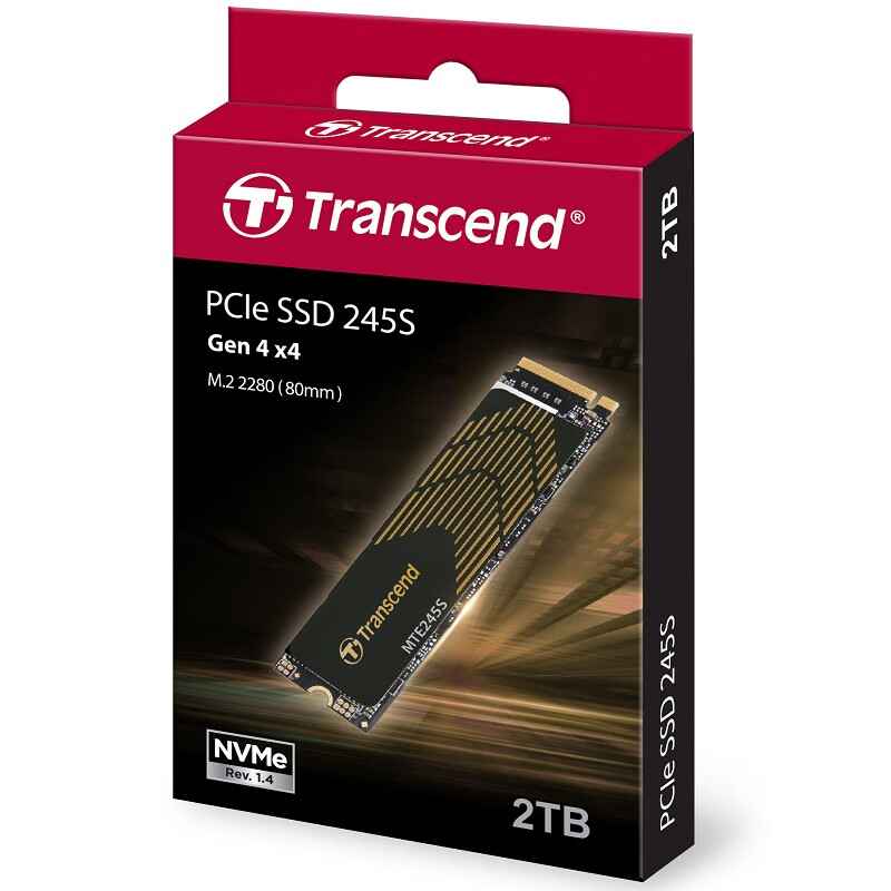 创见（Transcend）创见 245S 250S 1T 1TB 2T 2TB SSD固态硬盘M.2 PCIe4.0 2TB 245S