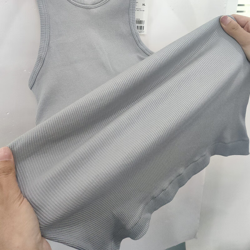 三枪背心男士夏舒肤纯棉灯芯粗罗纹运动跨栏修身打底弹力透气单件背心 逍遥灰 3XL (185/105)