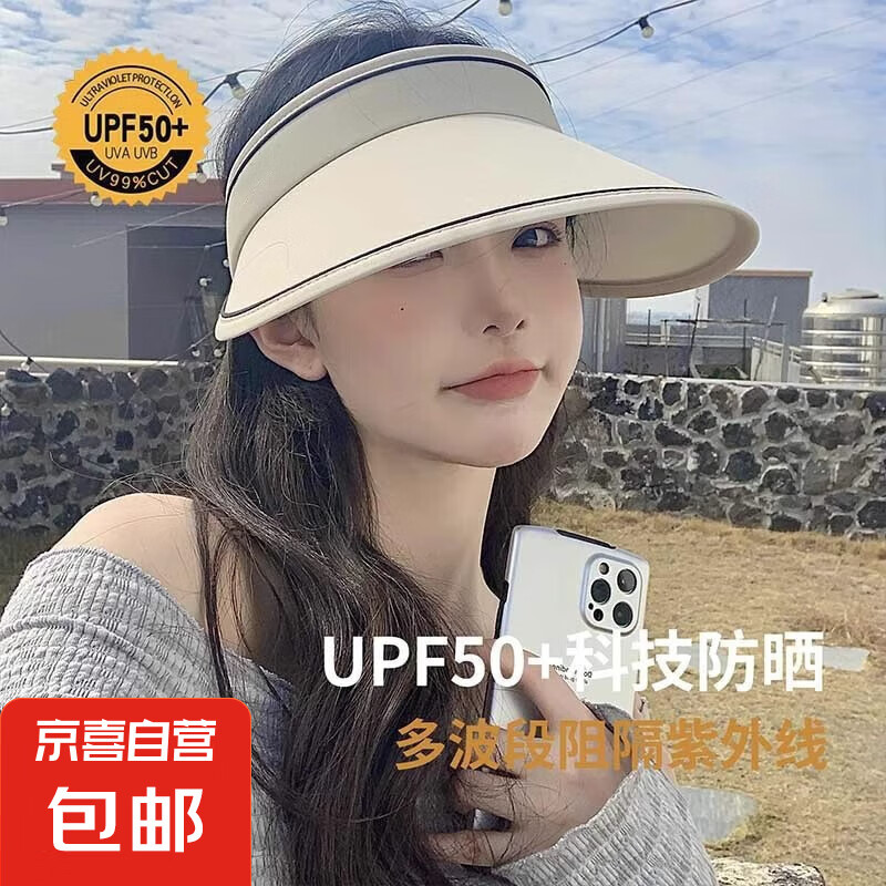 学生清凉入夏卡皮巴拉扇子套装户外防晒遮阳清凉套装冰丝口罩冰袖帽子加宽帽檐水豚扇子套装 防晒帽UPF50【奶白色】 随机色