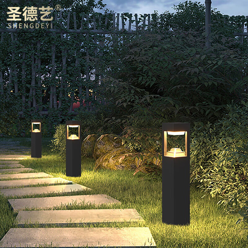 圣德藝 太陽(yáng)能草坪燈戶外防水花園別墅草地?zé)羰彝廪r(nóng)村過(guò)道led感應(yīng)庭院燈 太陽(yáng)能-B款60CM+10瓦 .
