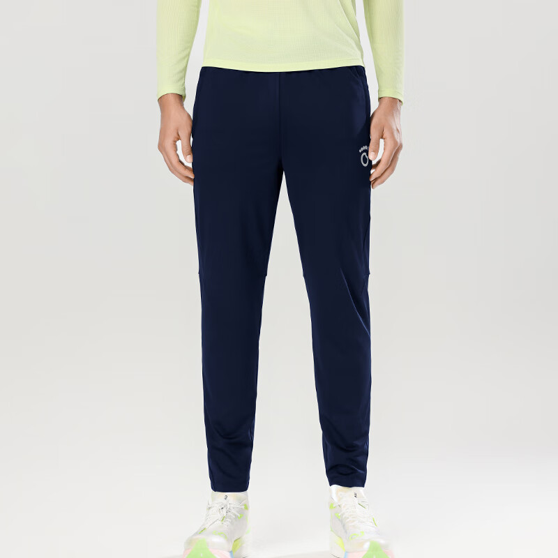 马孔多（macondo）跑步针织加绒长裤7代秋冬保暖可装手机跑步训练吸湿排汗运动裤子 夜海蓝-男 2XL 男款