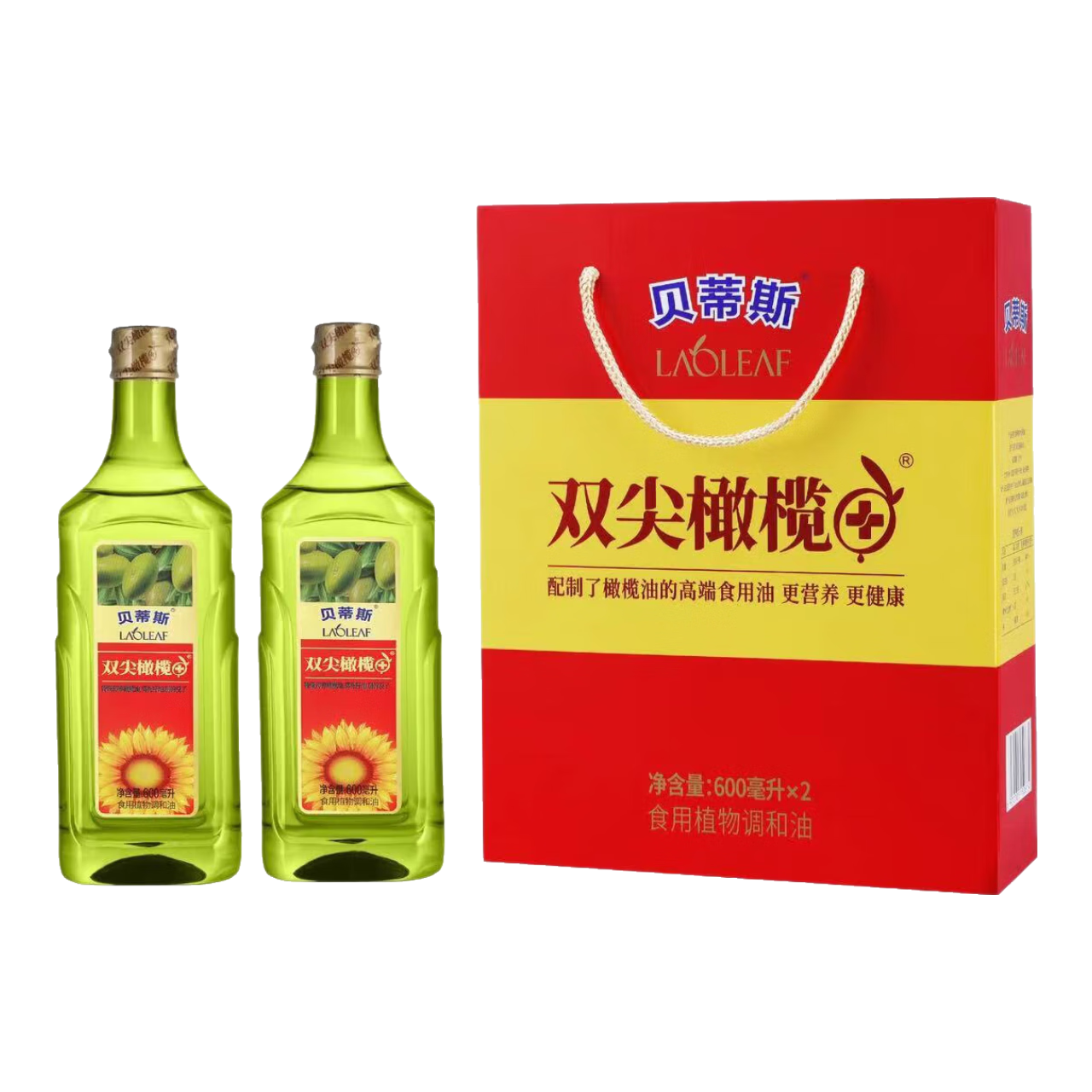 貝蒂斯橄欖葵花調(diào)和油600ML*2雙支禮盒