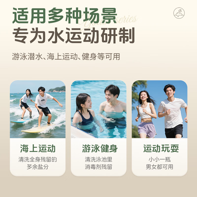 袋鼠杰克游泳去氯防氯洗发水沐浴露二合一青少年儿童游泳装备防氯润肤乳 青少年去氯洗发沐浴露二合一*1瓶 全网热卖款儿童去氯防氯