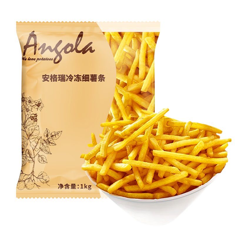 京鲜生 安格瑞冷冻1/4细薯条2斤/袋 美式儿童薯制品 西餐小食
