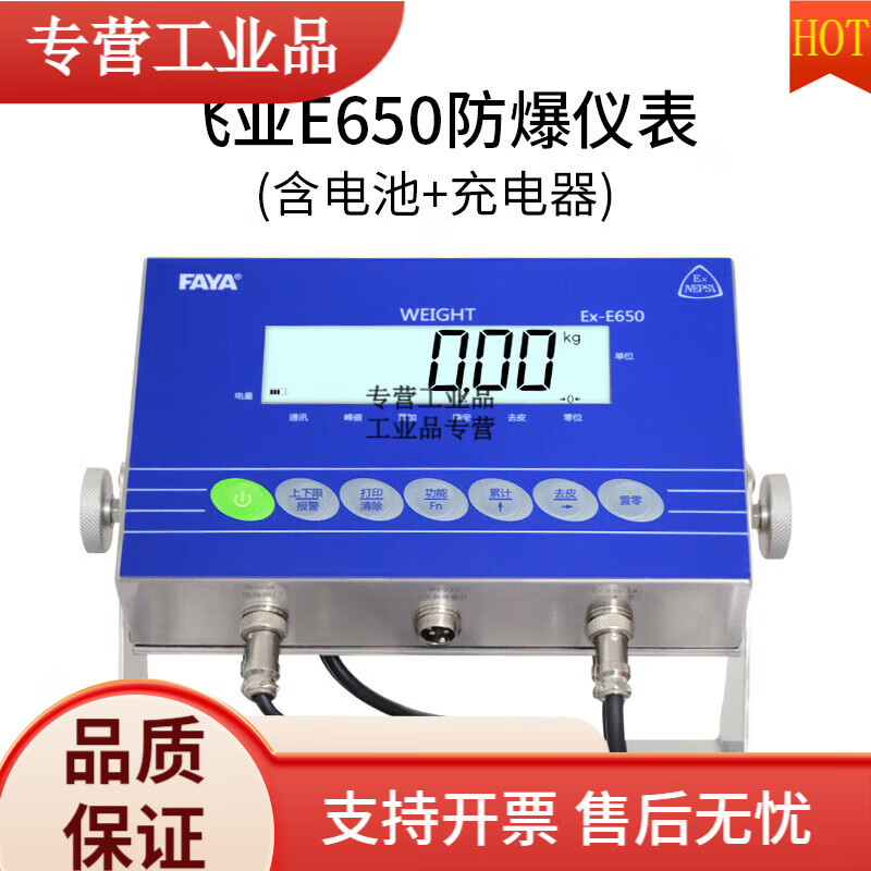 定制飞亚FAYA本安型电子称重仪表EX-E650 显示器 电池 充电器 飞亚E650仪表