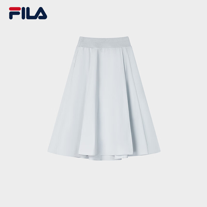 FILA Emerald斐樂女子針織裙2025夏新款時尚休閑寬松半身裙及膝裙 大地灰-GY S 160/62A/S