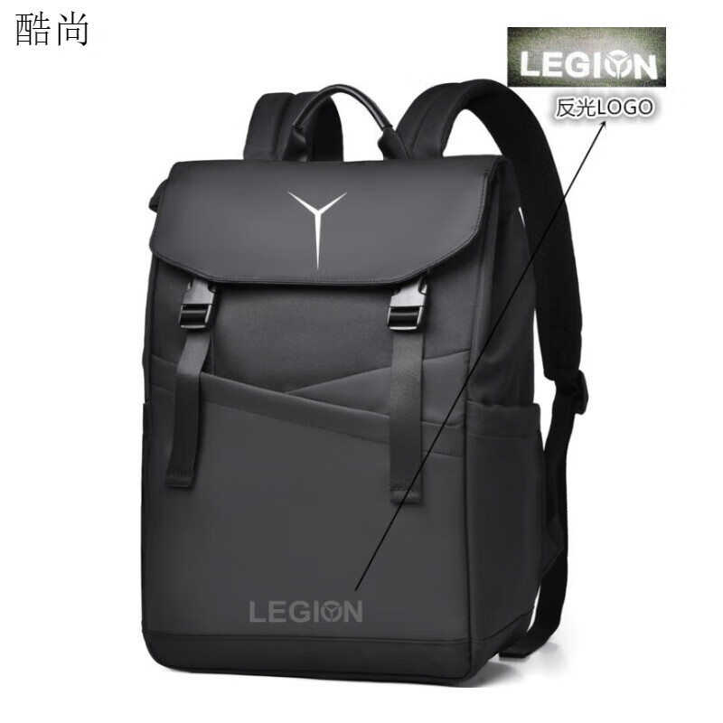 联想拯救者Y9000p电脑包16英寸Y7000p笔记本双肩书包Y9000K游戏本 升级款灰色 白Y logo 16英寸