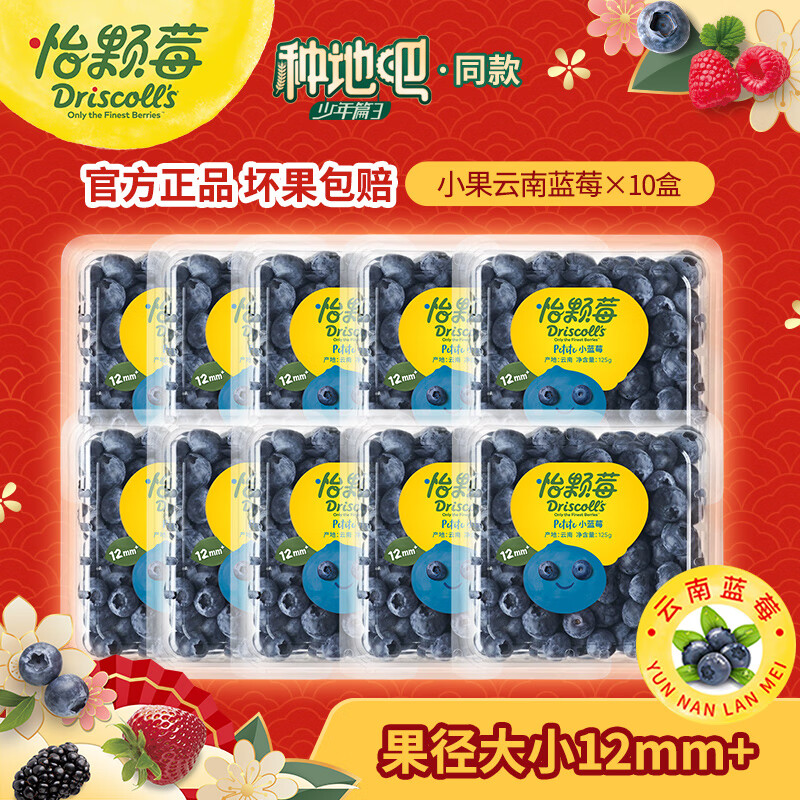 再降价、微信小程序：怡颗莓 当季云南蓝莓 125g*12盒