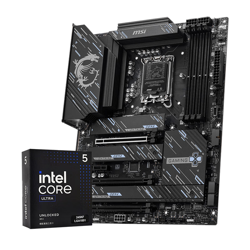 ΢�ǣ�MSI��Z890 GAMING PLUS WIFI DDR5����+Ӣ�ض�15��Ultra5 245KF CPU��U��װ