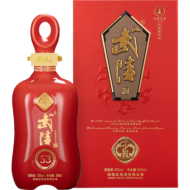 武陵酒少酱  53度酱香型白酒500ml单瓶装高端喜宴礼赠 湖南名酒送礼自饮