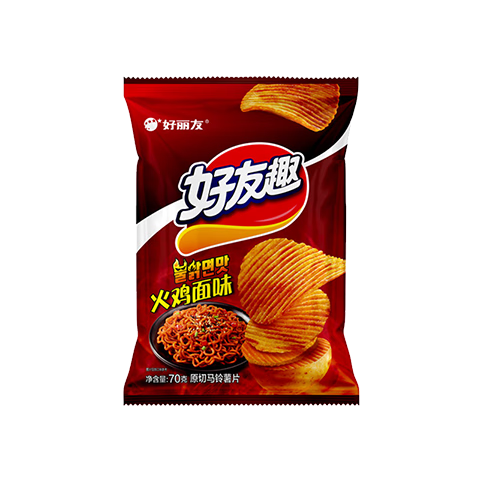 好丽友（orion）好友趣火鸡面味70g/袋 休闲零食小包装膨化薯片食品追剧解馋小吃