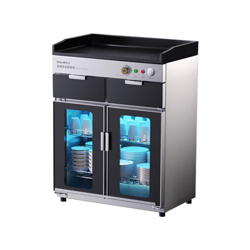 康宝（Canbo）茶水消毒柜 紫外线杀菌 热风循环 不锈钢内胆 大理石台面 商用立式配餐碗柜 餐厅酒店包厢包房 耐惠XDZ210-NFT2【210升】 60分钟可定时调节