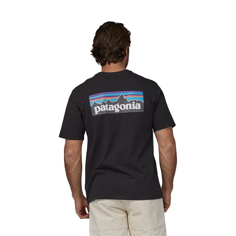 巴塔哥尼亚（Patagonia）男女T恤混纺Responsibili-Tee 38504-黑色-Men's P-6 Logo M