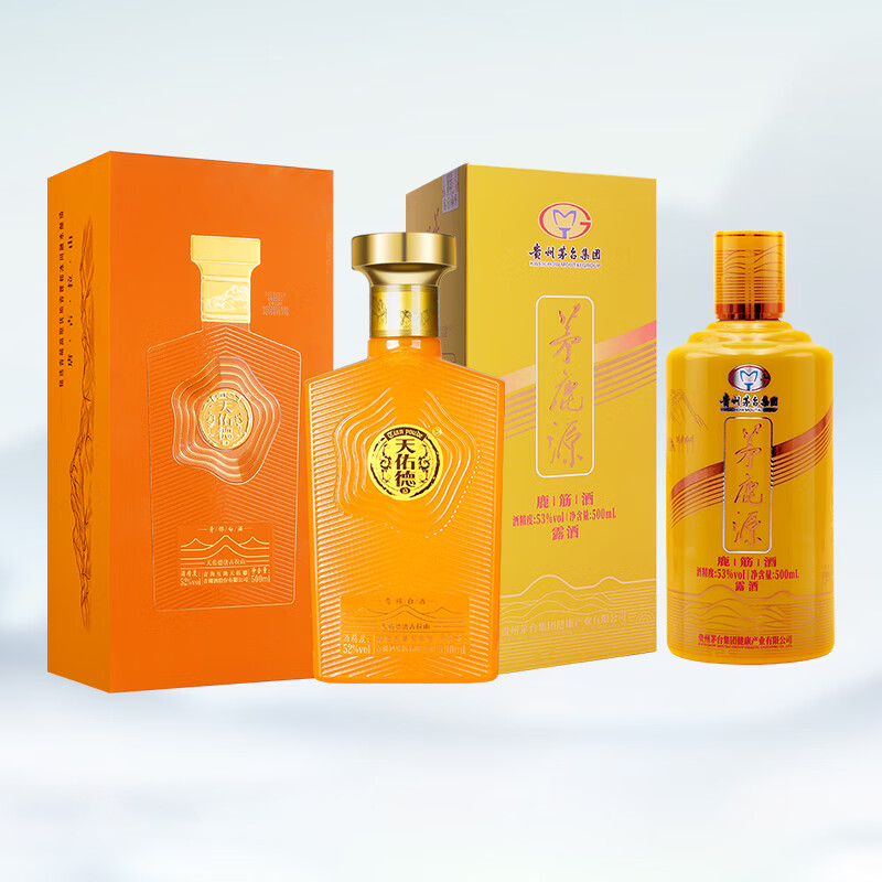 茅台贵州茅台集团 茅鹿源 酱香型配制酒 鹿筋酒 送礼送长辈优选 53度