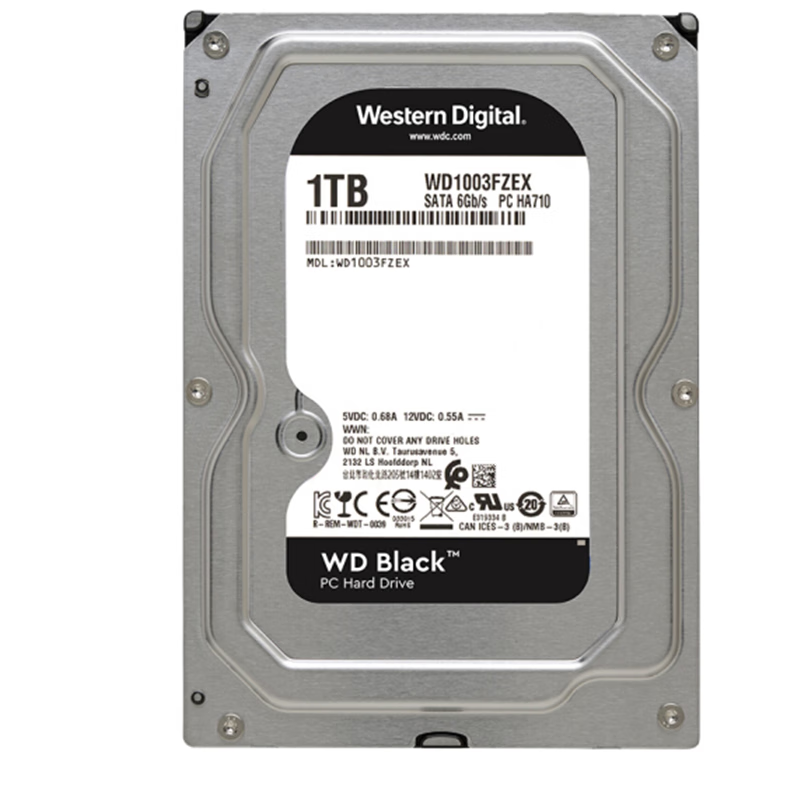 西部数据（WD）垂直 全新WD1003FZEX西部数据3.5 1T台式机电脑企业级黑盘