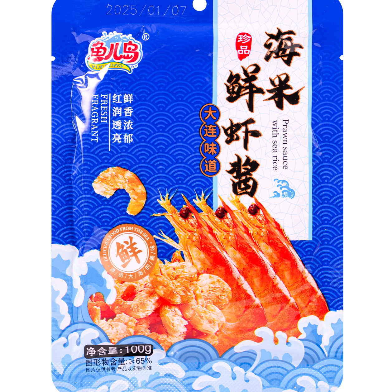 【京东快递】海米鲜虾酱开袋即食大连特产不腥不臭不咸 100g/袋×1