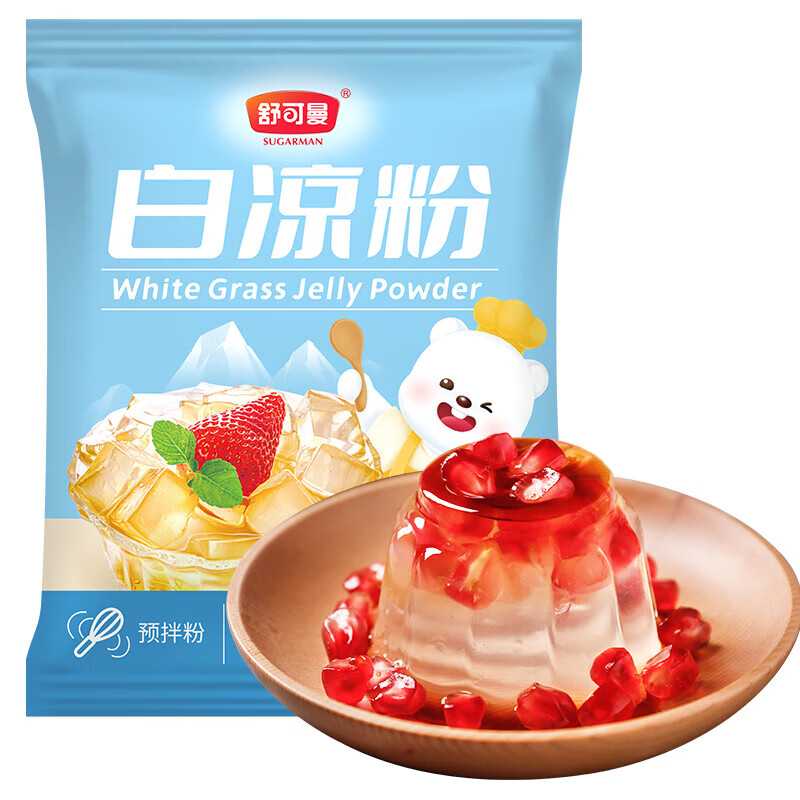 舒可曼椰蓉 椰丝糯米糍奶油小方蛋糕饼干装饰进口原料 白凉粉100g*5包