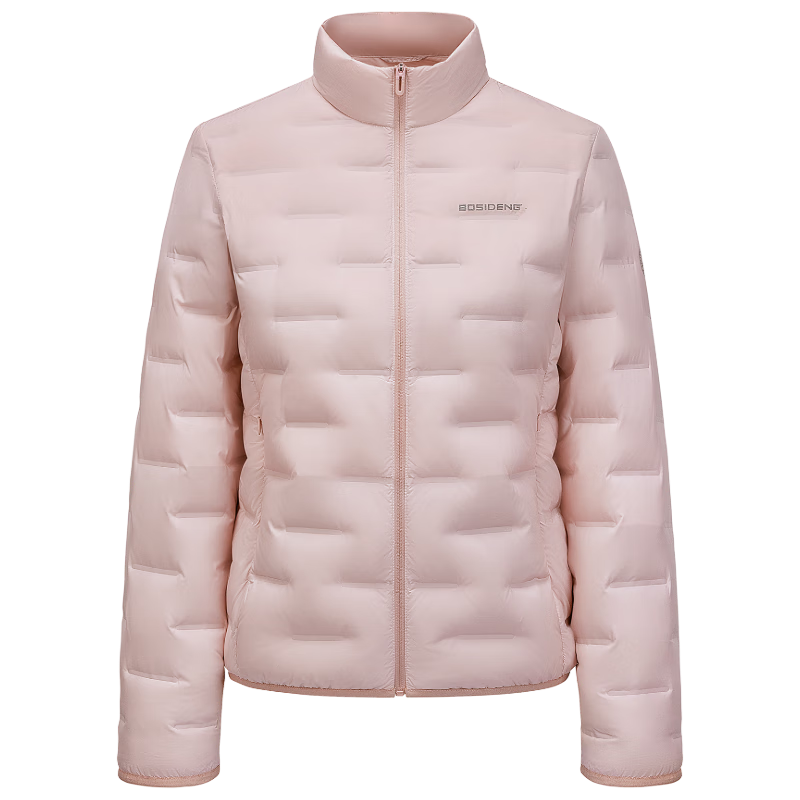 波司登（BOSIDENG）25年新款短款轻薄羽绒服女90鹅绒立领无缝胶囊保暖外套B250131034 日曜蓝-浅春色【卡码拍大】 M 165/88A 体重约105-115斤